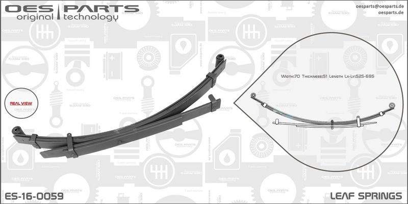 OES PARTS Рессорный лист ES-16-0059